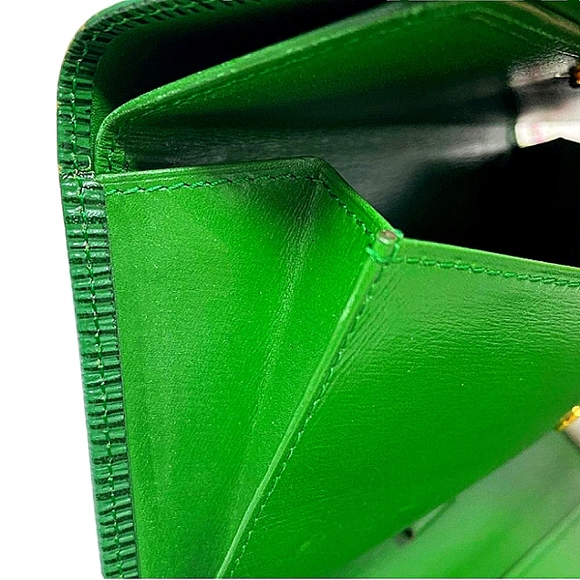 LOUIS VUITTON AUTHENTIC GREEN EPI LEATHER WALLET EUC - Picture 4 of 14